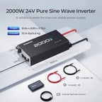 Renogy 2000W 24V Pure Sine Wave Inverter, 4000W Peak Power, 92% Energy - Image 8