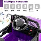 OLAKIDS Kids Ride On Truck, 12V Electric Vehicle Jeep Car - Image 4