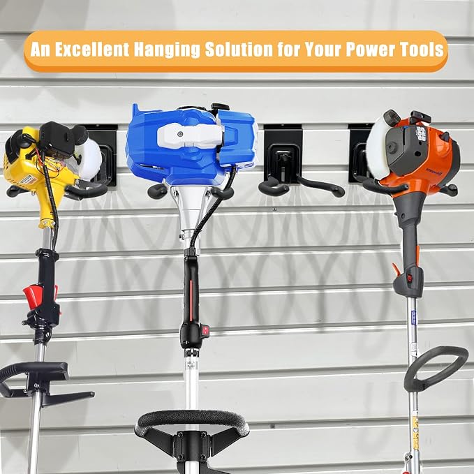 Adjustable Slatwall Hooks, Lockable Slatwall Weedeater Hanger, String Trimmer - Image 7