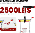 5500 Lbs Folding Engine Hoist Cherry Picker, 2.5 Ton Engine Hoist - Image 4