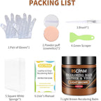 Light Brown Leather Recoloring Balm, Leather Couch Scratch/Stain Remover - Image 6