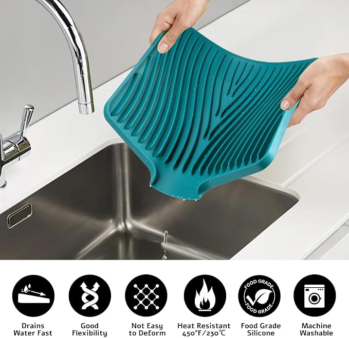 Silicone Dish Drying Mat, Stone Drying Mat - Image 4