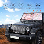 Marble Car Windshield Sunshade Front Window Sun Visor Protector Foldable Shield - Image 5