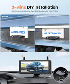 AUTO-VOX 7.2" DVR Portable Solar Wireless Backup Camera:HD 1080P 2 Min Quick - Image 2
