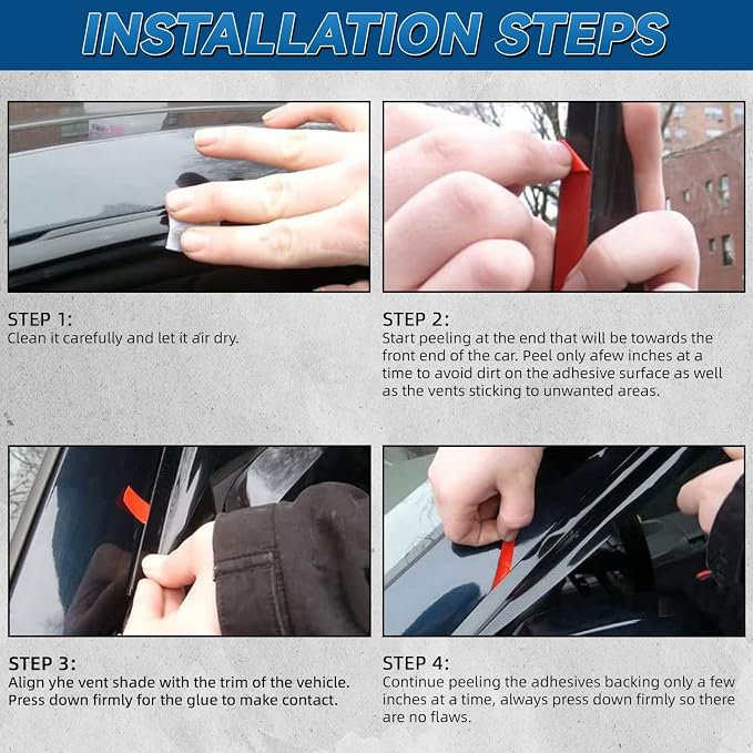 Set of 4 Window Visors Compatible - Image 7