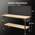 60" Work Bench Adjustable Height - Image 8