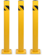 BISupply Safety Bollard Post Parking Barrier 3 Pack - 42in Yellow Pipe Bolt by BISupply
