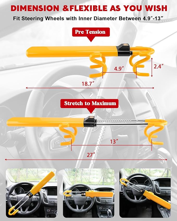 Tevlaphee Steering Wheel Lock - Image 2