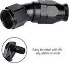 EVIL ENERGY 10AN 30 Degree PTFE One Piece Full Flow End Hose Fitting Aluminum - Image 6