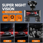 360° Dash Cam Front and Rear Inside, 4 Channel Dash Camera - Image 6