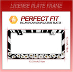 Sun License Plate Frame Black White Daisy Flowers License Plate Frames Funny - Image 7
