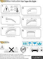 Side Window Wind Deflector, Window Visor fit - Image 7