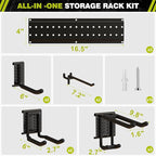 Garage Tool Organizer Wall Mount 49.5inch - Image 7