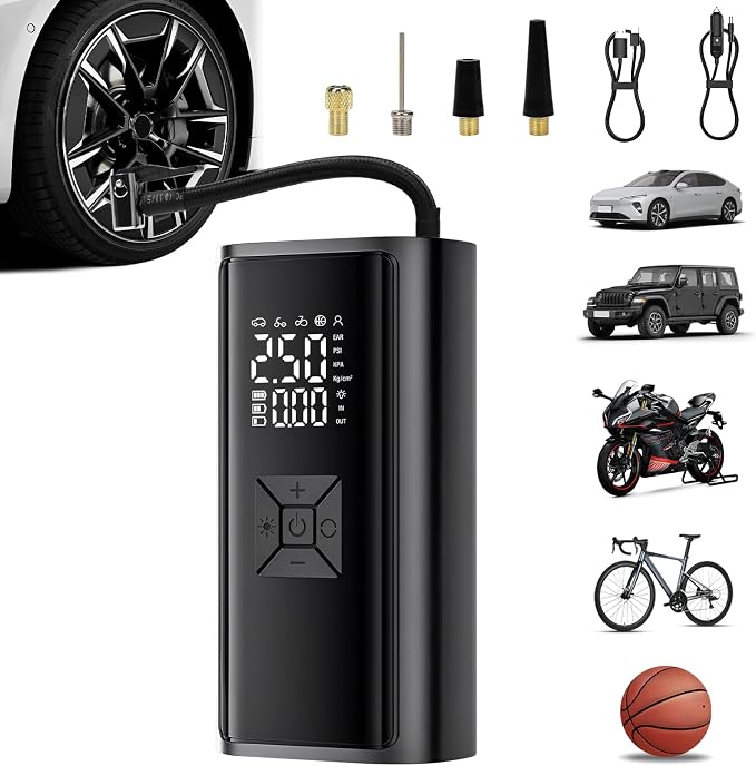 Tire Inflator Portable Air Compressor by DOVORSY