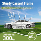 Stainless Steel Carport, Foldable Retractable Garage, Heavy Duty Mobile Carport - Image 2