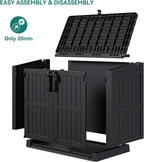 YITAHOME Light Gray Resin Tool Shed, 36 Cu Ft Waterproof Outdoor Horizontal - Image 7