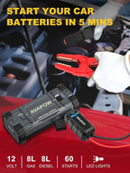 AVAPOW Car Battery Jump Starter 3000A Peak, Jumpstart - Image 3