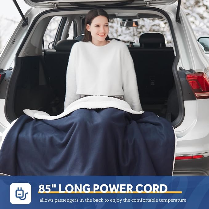 Sealy 12-Volt Heated Car Blanket, Portable Electric Blanket - Image 9