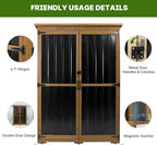 Outdoor Storage Cabinet Wood & Metal - Image 4