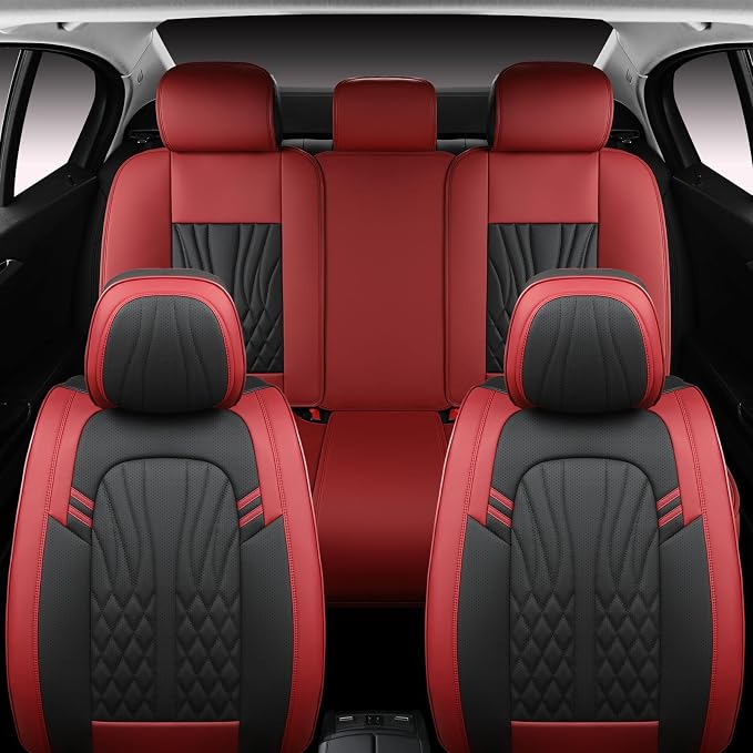 Leather Car Seat Covers, Car Seat Protector Waterproof, Seat Covers Full Set - Image 3