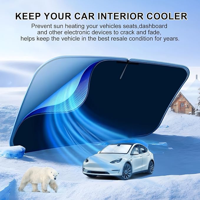 T TGBROS Windshield Sun Shade for Kia Soul 2020-2025 Accessories Foldable Sun - Image 2