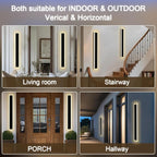 2 Pack Modern Outdoor Long Wall Lights Fixture, 40 inch Outdoor LED Wall Sconce - Image 3