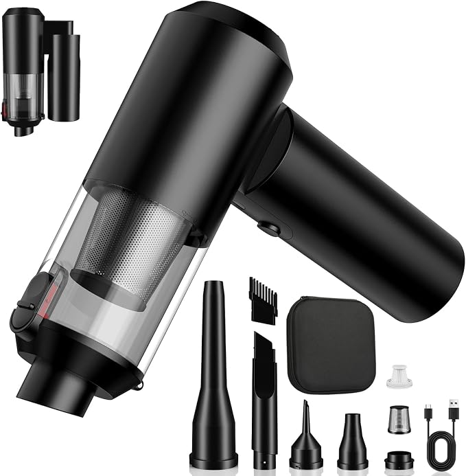 Vac V2 Portable Air Blower/Car Vacuum 90°Foldable 3in1 Handheld Vacuums Cleaner by Tkkich
