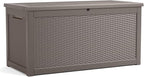 320 Gallon Lockable Resin Deck Box, Waterproof & UV-Resistant Outdoor Storage by Home