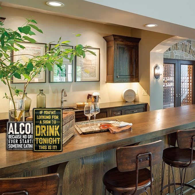 "Sign to Drink Tonight" Funny Bar Sign or Man Cave Decor | 12x8″ Durable - Image 6