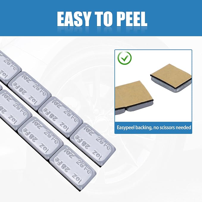 1OZ Adhesive Wheel Weights, A Box of 18 Strips, 4 Segments/Strip - Image 5