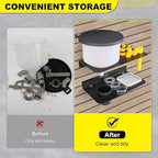 Coolant Funnel Kit Holder Storage Rack Includes 2 Plastic Removable Drip Cups - Image 3