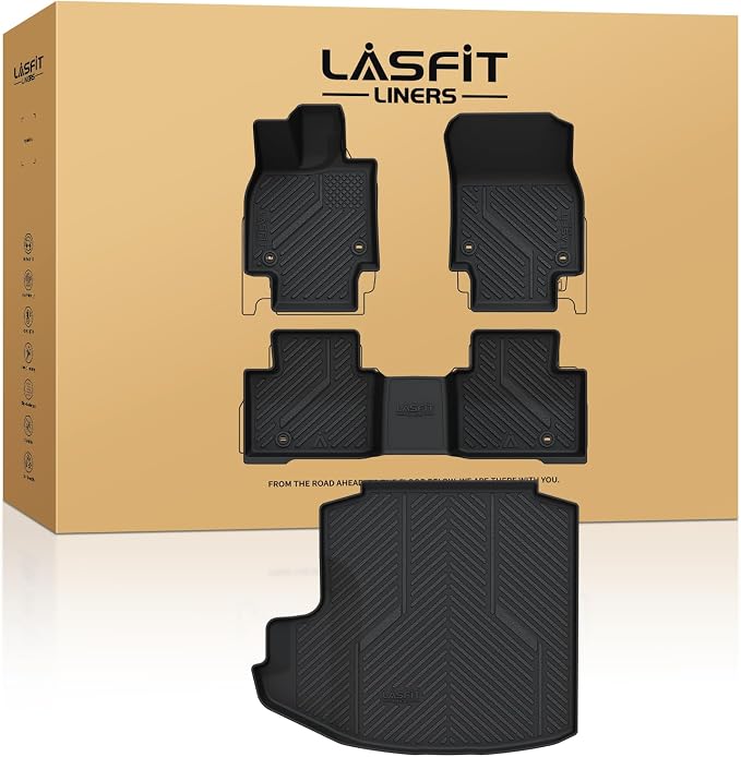 LASFIT Floor Mats&Trunk Mat for Toyota Crown 2023-2026 All Weather TPE Mats by LASFIT