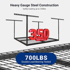 FLEXIMOUNTS 4x4FT Garage Storage Rack Overhead, Adjustable Ceiling Storage Racks - Image 4