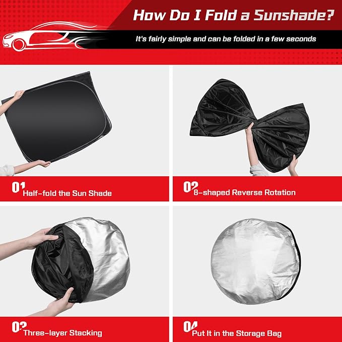 ARISMOTOR Windshield Sun Shade for Ni-ssan Sentra Sedan 2020-2025, Custom Fit - Image 4