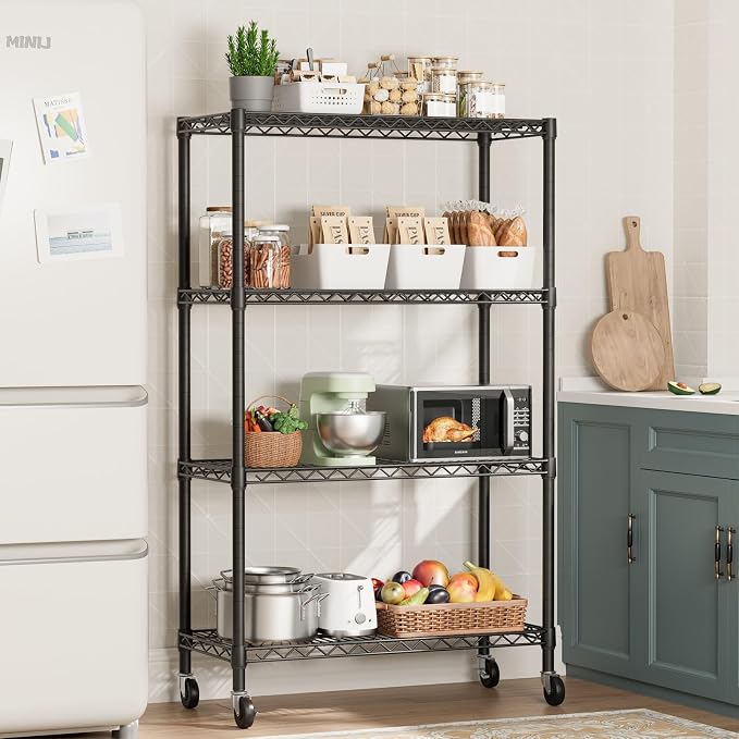 SINGAYE 4 Garage Heavy Duty Shelving Unit Kitchen Pantry Close Home Organizers - Image 2