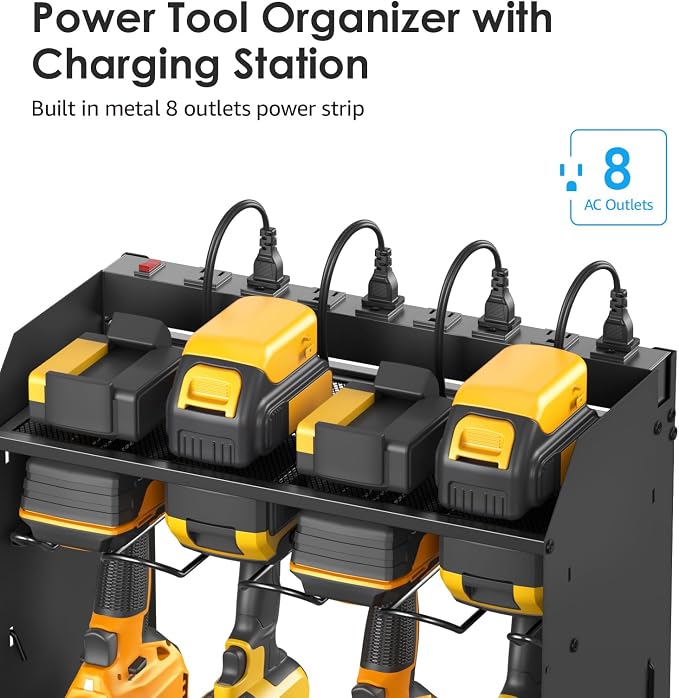 CCCEI Black Large Tools Organizer Wall Mount Charging Station, 39 Inch Long - Image 4