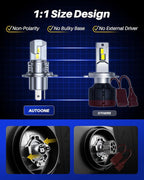 AUTOONE Upgraded H4/9003/HB2 Fog Light Bulbs, 32000LM - Image 4
