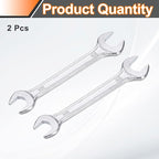 HARFINGTON 2pcs Double Open End Wrench 12mm x 13mm Metric 15 Degree Offset - Image 3