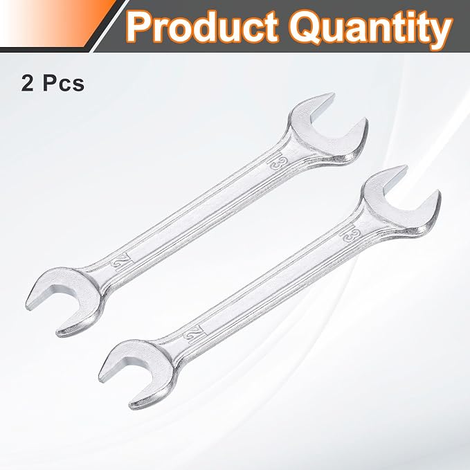 HARFINGTON 2pcs Double Open End Wrench 12mm x 13mm Metric 15 Degree Offset - Image 3
