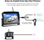 Fookoo HD 1080P 9" Wireless Backup Camera System, 9-inch Dual/Quad Split - Image 7