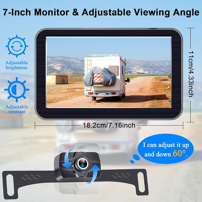 7-Inch Wireless Backup Camera for Truck - Image 4