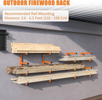 2-Pack Lumber Storage Rack, Wood Storage Racks Wall Mount, Heavy Duty Garage - Image 7