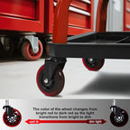 Rolling Stool with Red Wheels, Heavy Duty Garage Work Mechanic Rolling Shop - Image 6