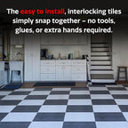 Big Floors GarageDeck Coin Pattern, Durable Copolymer Interlocking Modular - Image 5