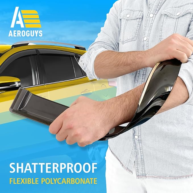 Extra Durable Window Deflectors Tape-On Window Visors Rain Guards Fit - Image 4