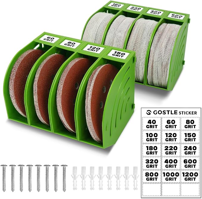 5 Inch Professional Sanding Discs Tool Storage Boxes Set by GOSTLE