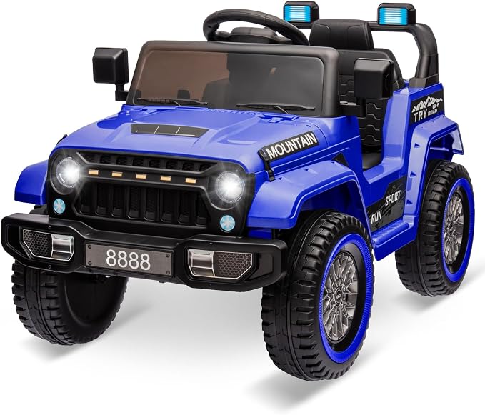 12V Kids Ride on Truck Car, w/Parent Remote Control, Twin 35w Motors, 3 Speeds by Patikuin