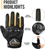 BORLENI Motorcycle Riding Gloves Touch Screen Full Finger Glove Motocross Road - Image 2