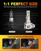 OXILAM 9005 9006 LED Bulb Combo HB-3 HB-4 Bulbs, 80000LM 900% Ultra-Bright - Image 5