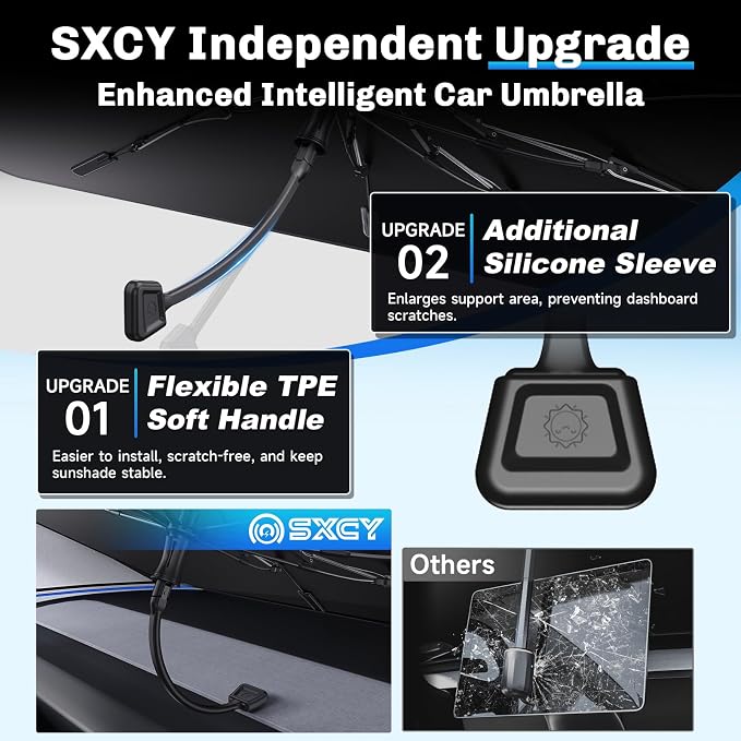 SXCY for 2019-2023 2024 2025 Toyota RAV4 Windshield Umbrella Sunshade for 2024 - Image 3